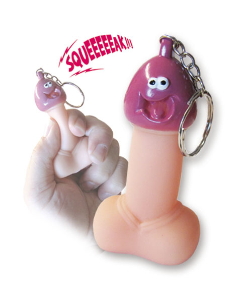 Squeaky pecker keychain
